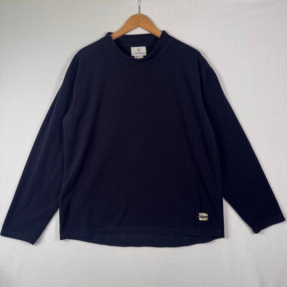 BURTON Snowboards Fleece Long Sleeve Sweater Base Layer Navy Gorpcore size XL - Picture 1 of 5